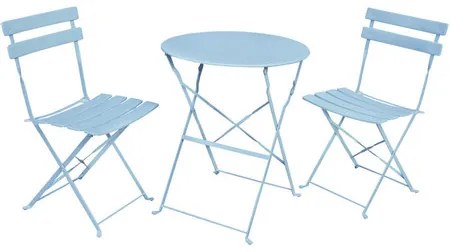 Balkónová zostava Orion, stôl + 2 stoličky, modrá