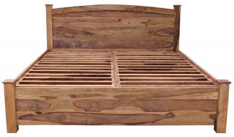 Posteľ Rami 180x200 indický masív palisander Svetlomedová