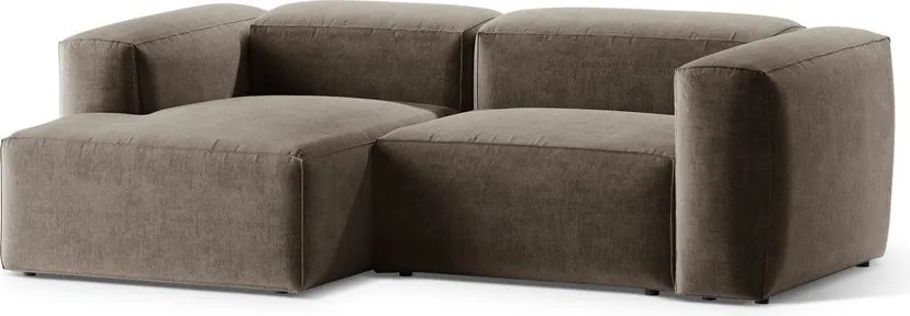 Hnedá rohová pohovka (ľavý roh/s leňoškou) Bergamo – Cosmopolitan Design