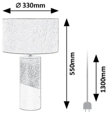 Rabalux 74219 - Stolná lampa YELDA 1xE27/40W/230V