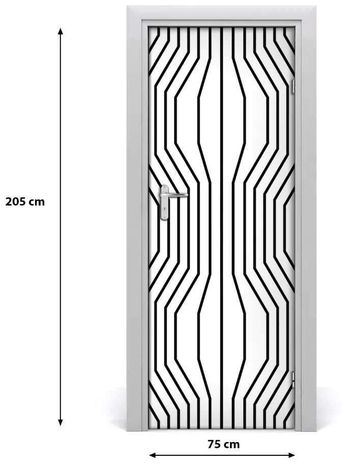 Fototapeta na dvere geometrické línie 75x205 cm