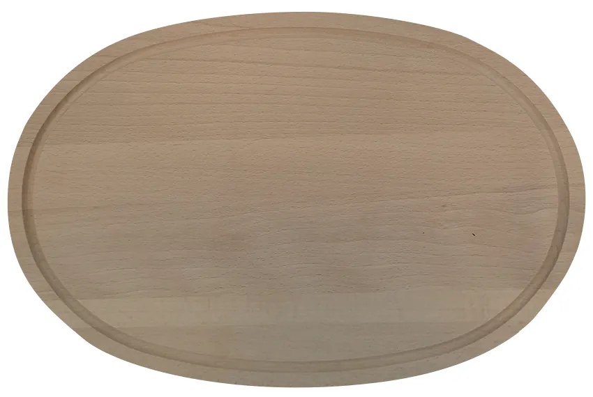 AMADEA Drevená servírovacia doska - podnos ovál, masívne drevo, 38 cm