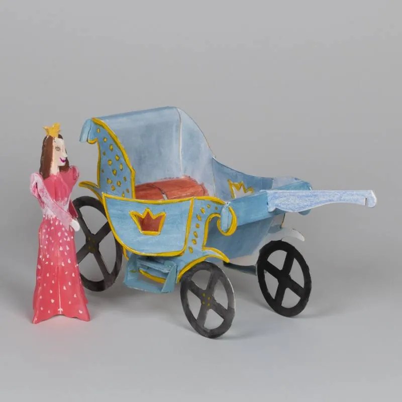 DECOLED A4 colouring book jigsaw puzzle princess and carriage