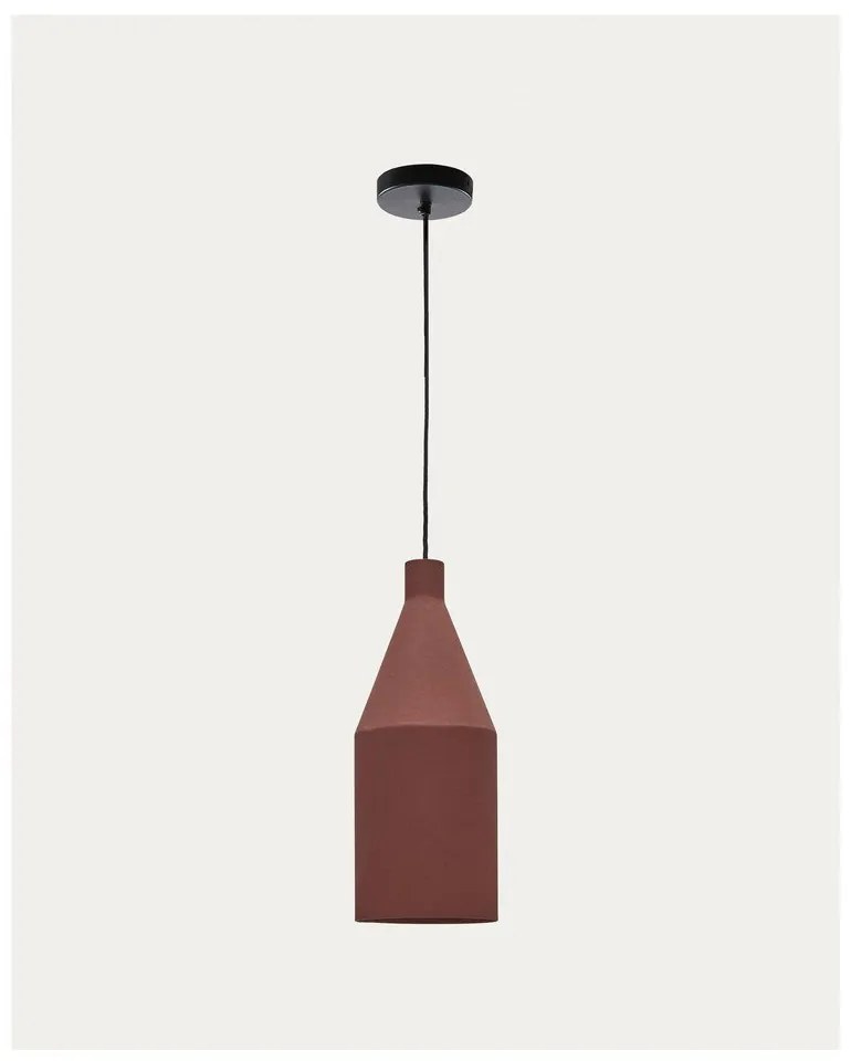 Závesné svietidlo v terakotovej farbe s kovovým tienidlom ø 15 cm Peralta – Kave Home