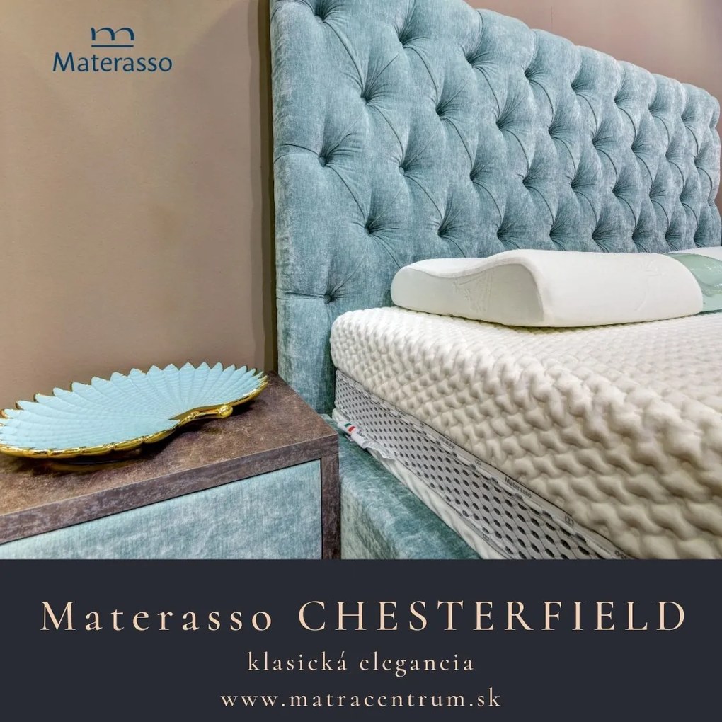 Materasso Posteľ Chesterfield, 160 x 200 cm, Design Bed, Cenová kategória "C"