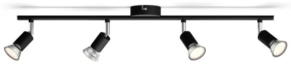 Philips - Bodové svietidlo LIMBALI 4xGU10/50W/230V čierna