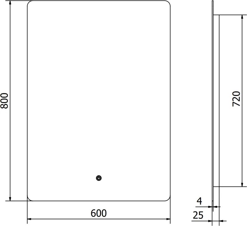 Mexen Sun, LED kúpeľňové zrkadlo s podsvietením 60x80 cm, 6000K, ochrana proti zahmlievaniu, 9807-060-080-611-00