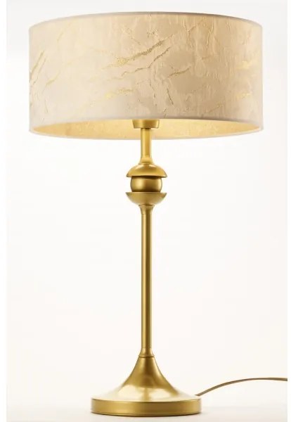 Jupiter 2112 - Stolová lampa KASZMIR 1xE27/15W/230V biela/zlatá/mramorový dekor