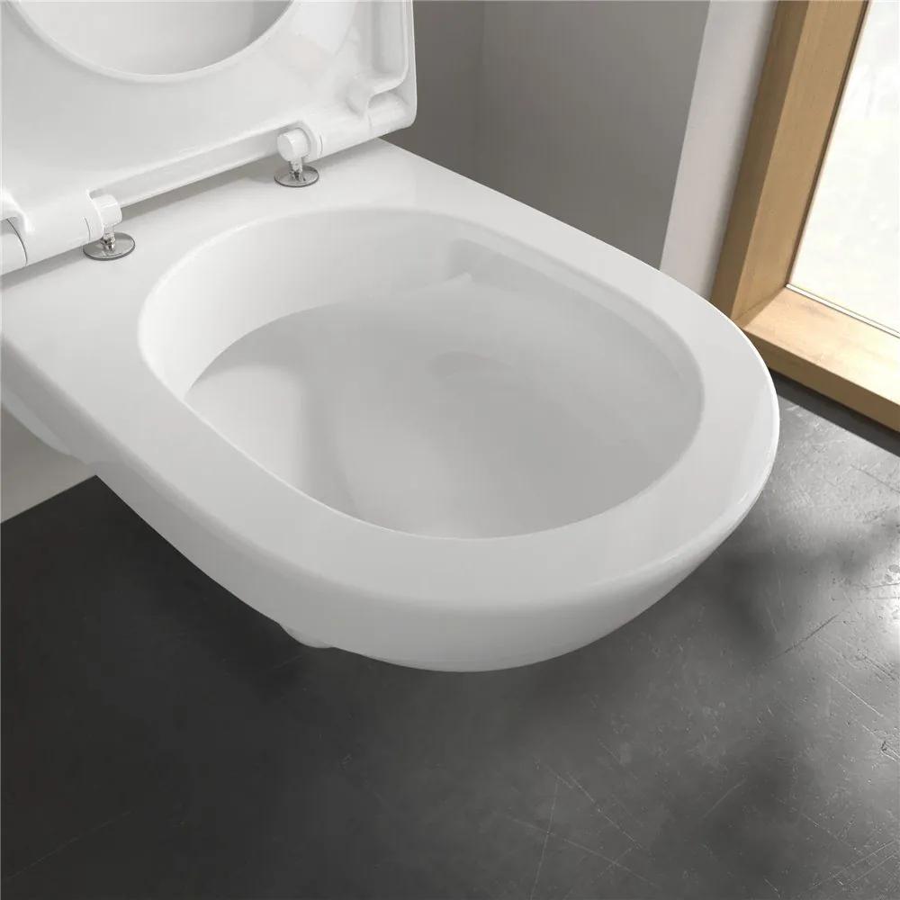 VILLEROY &amp; BOCH ViCare závesné WC s hlbokým splachovaním bez vnútorného okraja, 360 x 700 mm, biela alpská, s povrchom AntiBac a CeramicPlus, 4601R0T2