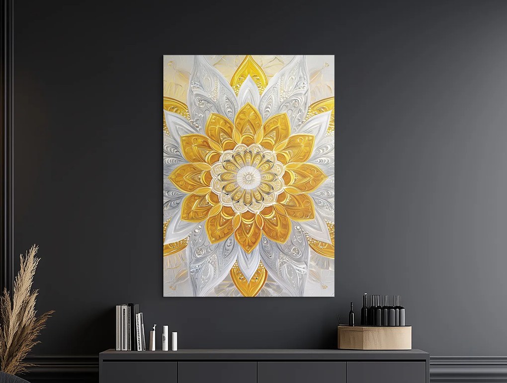 drevko | Kvetinová mandala Zlatý lúč