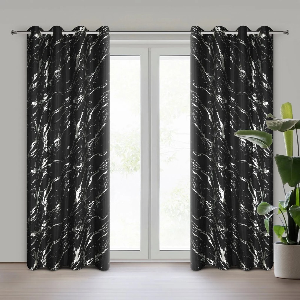 ZÁVES NA KRÚŽKOCH LANI 140X250 CM VZOROVANÁ