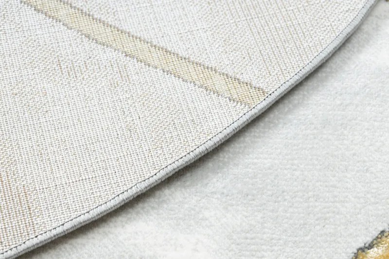 Kusový koberec Emerald 1015 black and gold kruh, 200x200 (priemer) kruh, čiernobiela, obývacia izba, Dywany Łuszczów