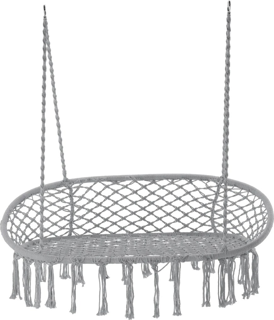 GARDEN LINE Dvojité závesné kreslo – sivé HAM5177