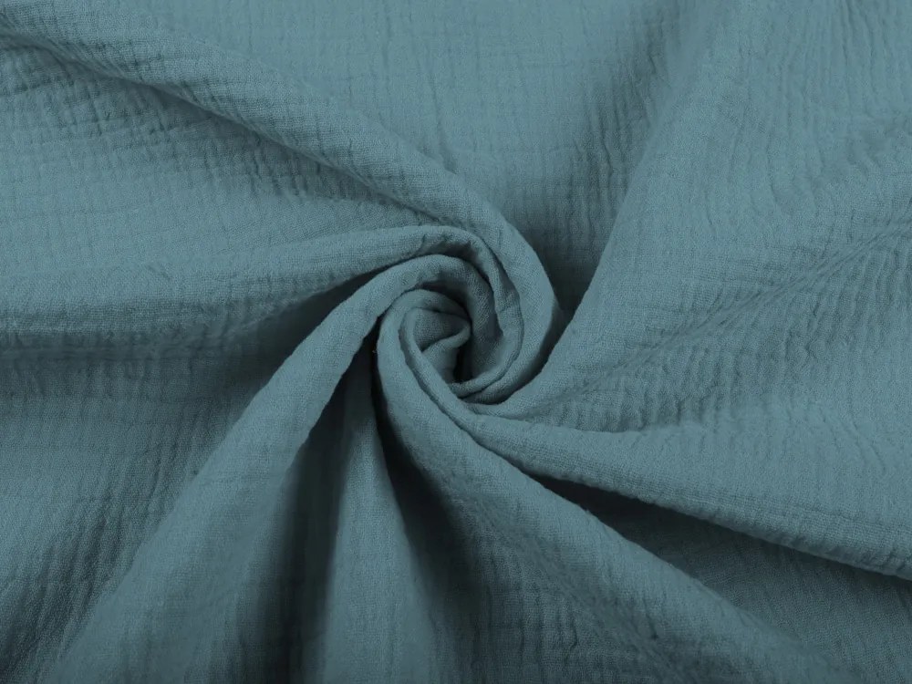 Biante Detské mušelínové posteľné obliečky do postieľky Nature MSN-014 Svetlo petrolejové Do postieľky 100x135 a 40x60 cm