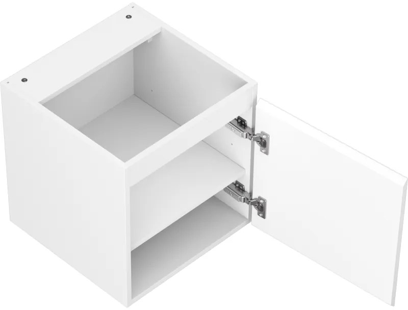 Mexen Rivel, kúpeľňová skrinka 45 cm, 1 dvierka, s drážkami, biela matná, 91A21-04547-1-BF01