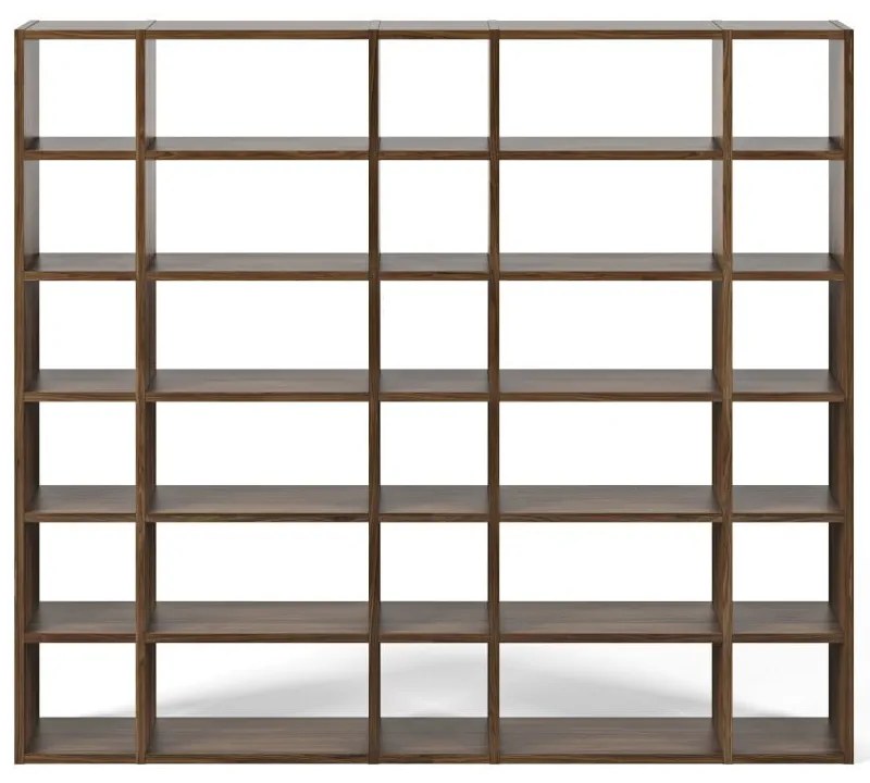 Tmavohnedá knižnica TemaHome Pombal, šírka 255 cm