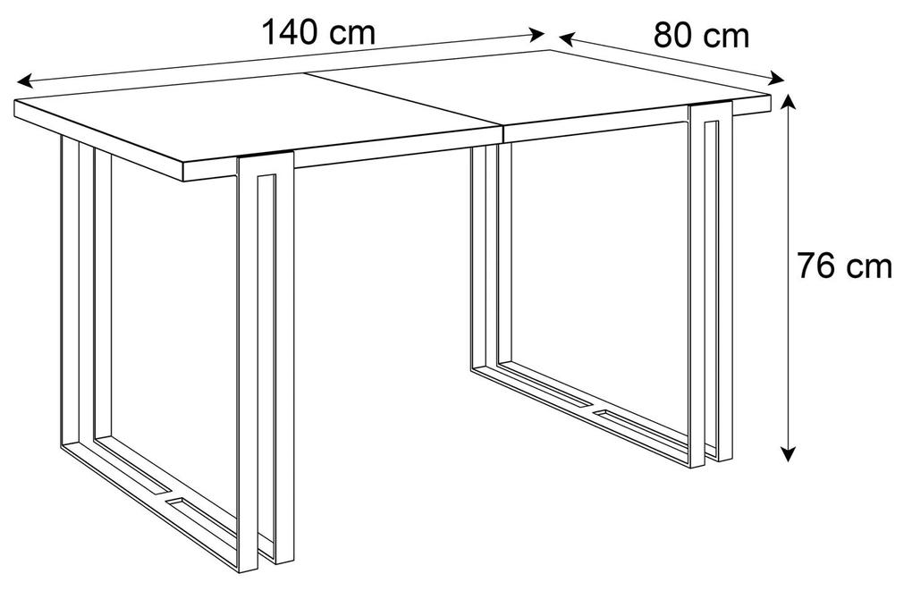 Jedálensky rozkladací stôl KALEN tmavý betón Rozmer stola: 140/240x80cm