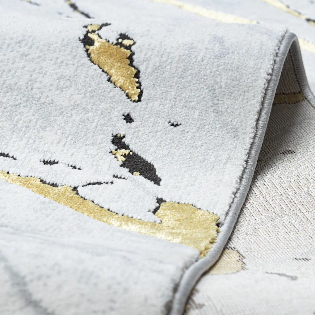 Dywany Łuszczów, Kusový koberec Allure 1963 white/gold, 160x220, biela, kancelária