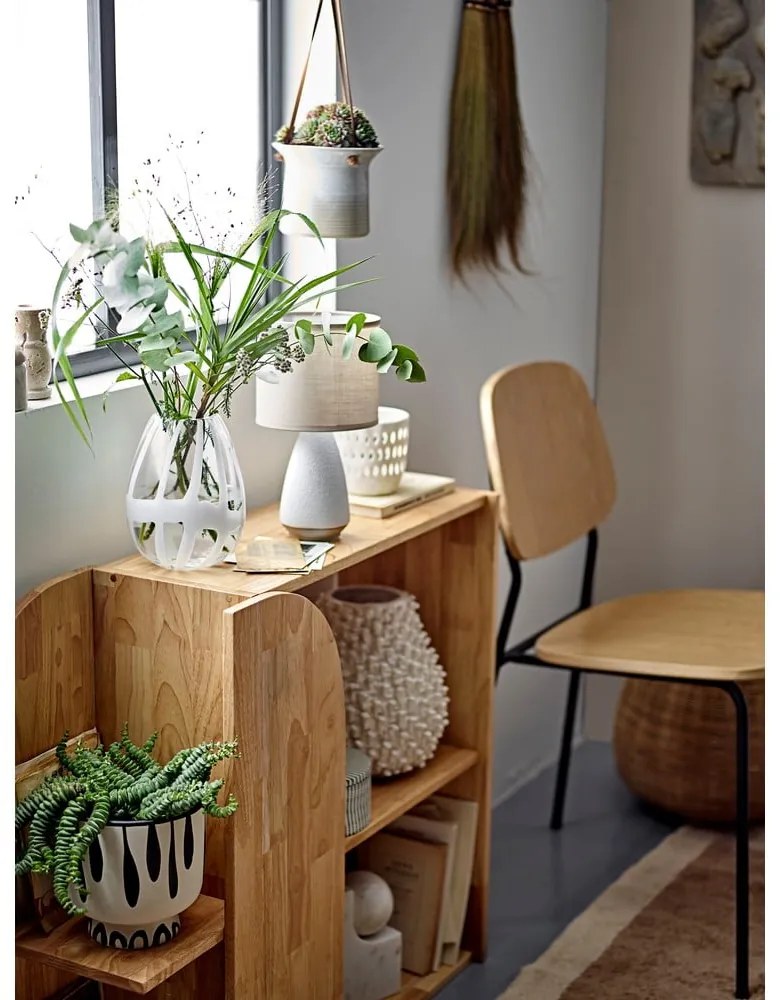 Biela/béžová stolová lampa s textilným tienidlom (výška 27,5 cm) Paprica – Bloomingville