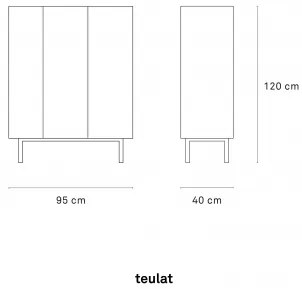 TEULAT ARISTA kabinet Biela