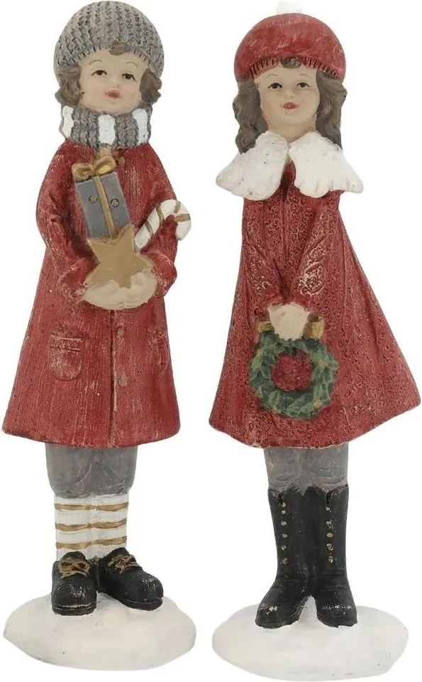 Vianočné dekorácie chalep s dievčaťom Noël – 4*4*14,5 cm