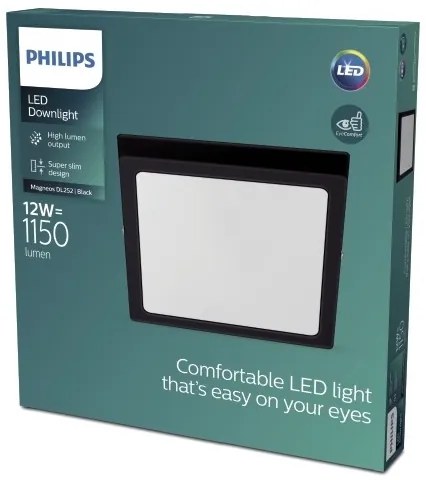 Philips - LED Stropné svietidlo MAGNEOS LED/12W/230V 2700K čierna