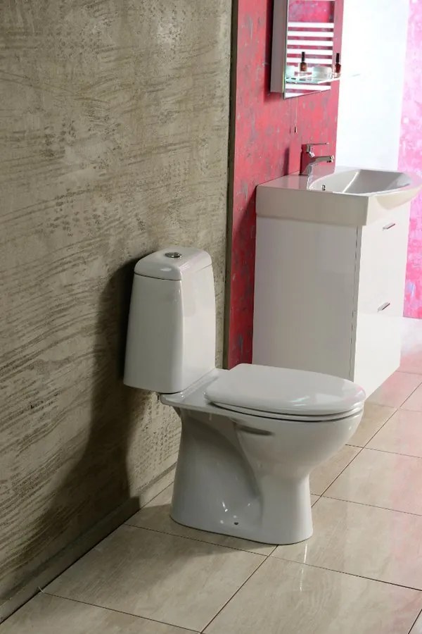 Aqualine Aqualine, RIGA WC kombi, spodný odpad, splachovací mechanizmus, RG801