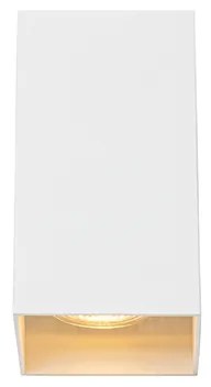 Dizajnová štvorcová nástenná lampa biela - Sabbir