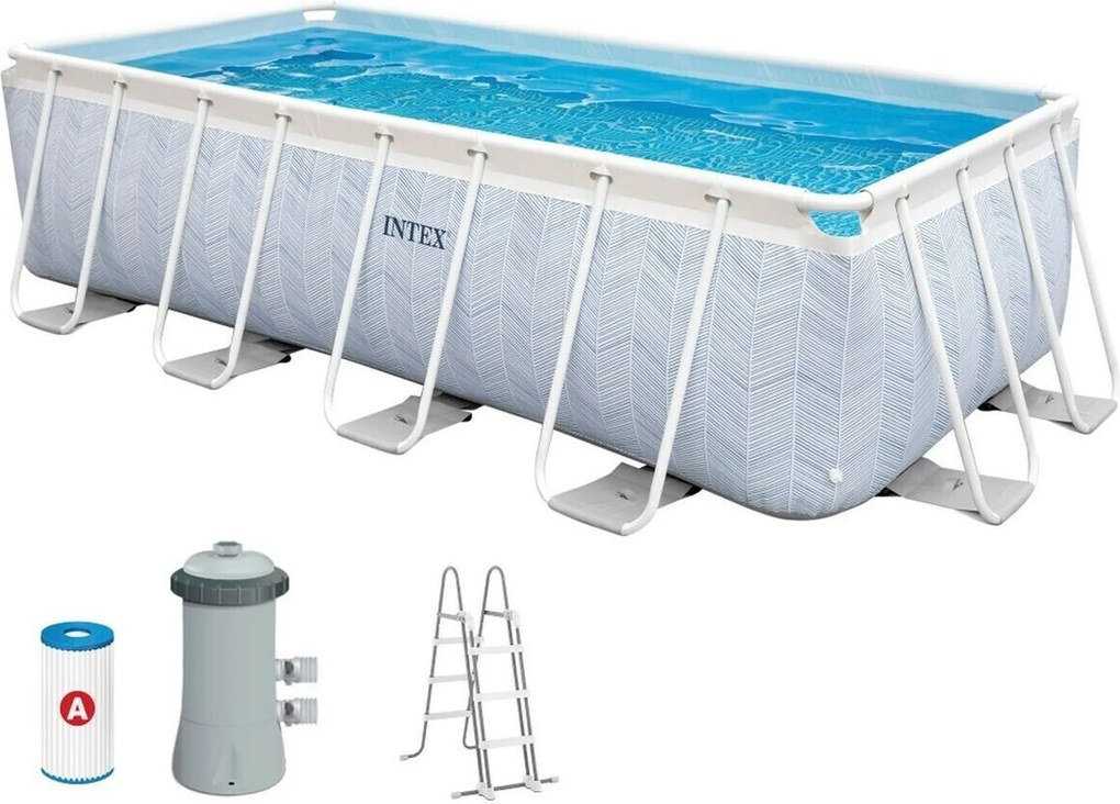 INTEX Chevron Prism Rectangular Pool Set 400x200x100 cm 26780NP