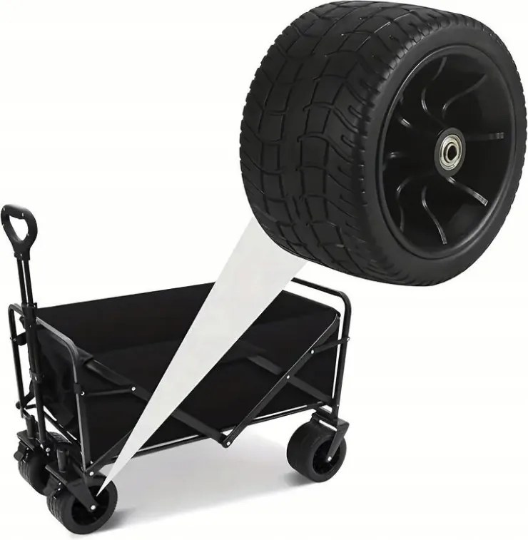 Skladací prepravný vozík - premium 150 L sivá