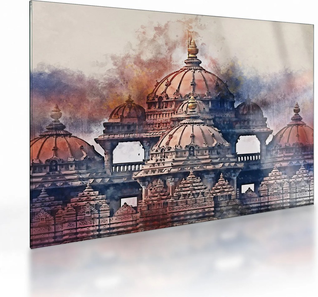 Sklenený obraz - Akshardham, Nové Dílií, India (70x50 cm)