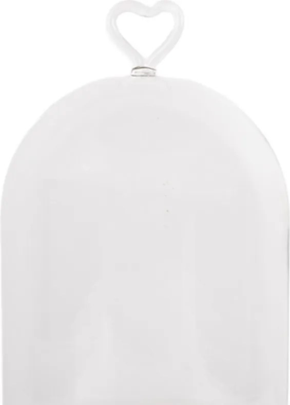 Drevený podnos so skleneným poklopom so srdiečkom - Ø 12*19 cm