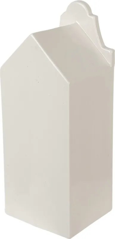 Béžová dekorácia porcelánový domček s Led svetielkami Christmas House M - 7*6*16 cm
