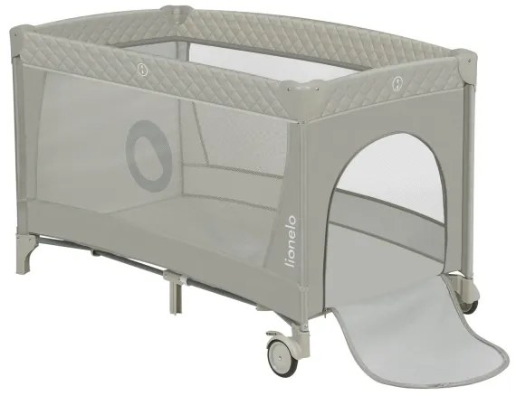 Lionelo - Cestovná postieľka FLOWER Cappuccino