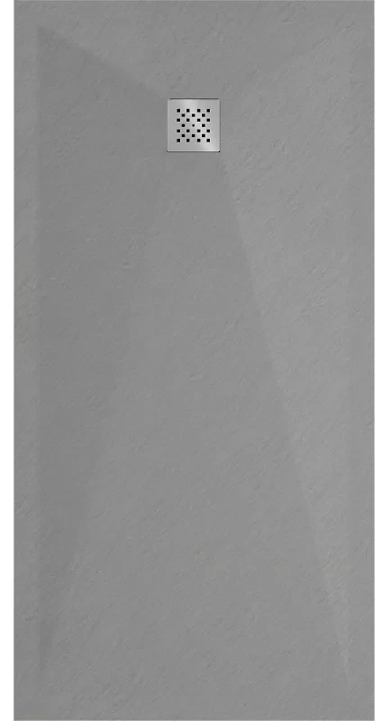 Mexen Stone+, obdĺžniková vanička z minerálneho kompozitu 160 x 90 cm, šedá-betónová, 44109016