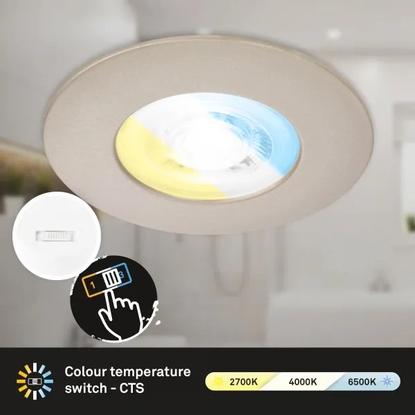 Briloner 7605032-SADA 3xLED Kúpeľňové stropné svietidlo 3xLED/4,9W/230V IP44 matný chróm