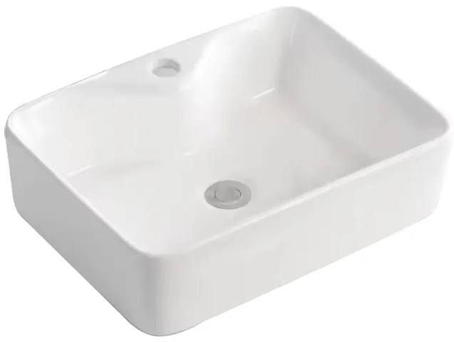 Erga Ryann, umývadlo na dosku 485x370x135 mm, biela lesklá, ERG-V03-YT-037-WH