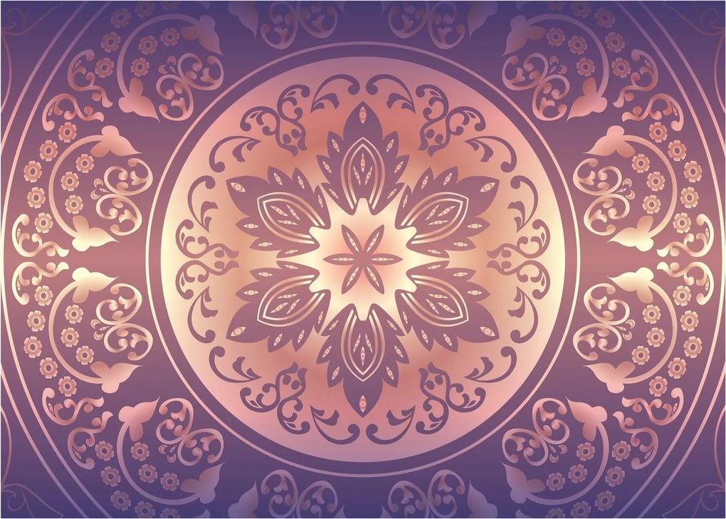 Obraz - Mandala na fialovom gradiente (70x50 cm)