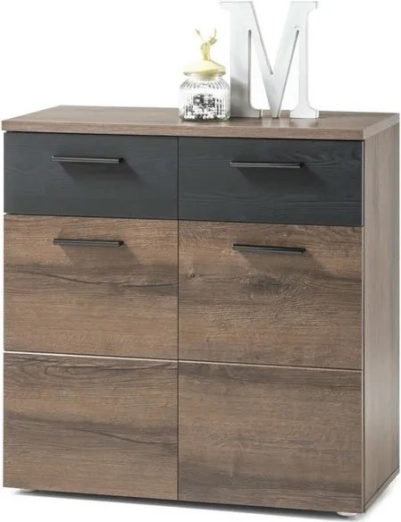 Sconto Komoda MANGO dub tmavý/dub čierny