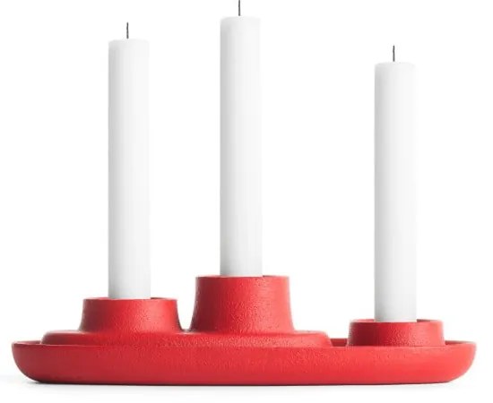 Červený svietnik EMKO Aye Aye Three Candles