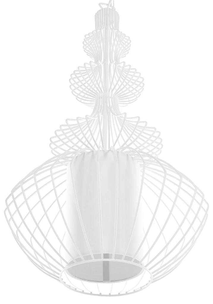 Biela závesná lampa KOLVA Beliani