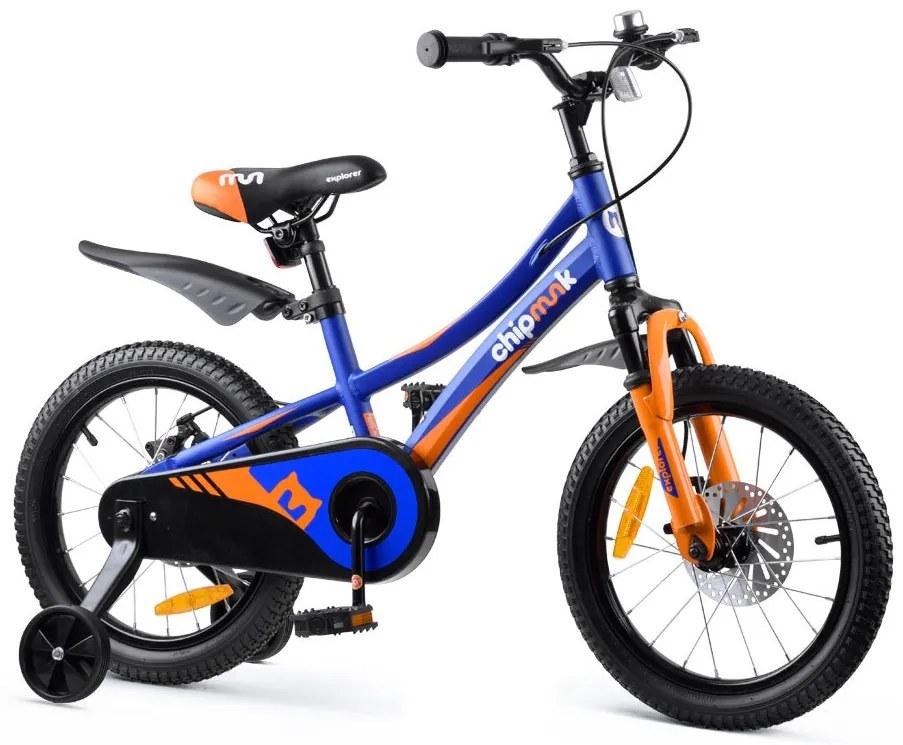 RoyalBaby Chipmunk Explorel 16" detský bicykel modro-oranžový hliníkový 2022