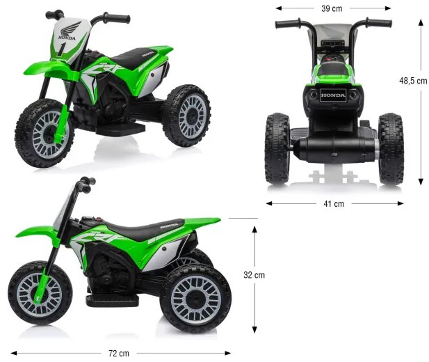 Elektrická motorka HONDA CRF 450R zelená
