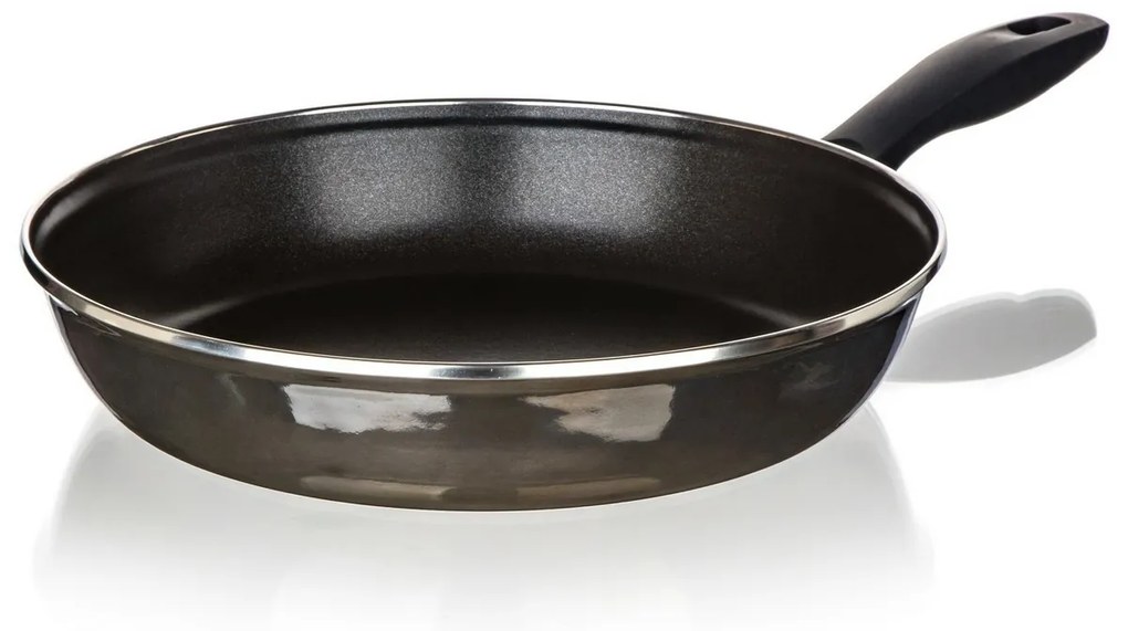 Banquet Panvica smaltovaná METALLIC Black 28 cm, s nepriľnavým povrchom, 28 cm