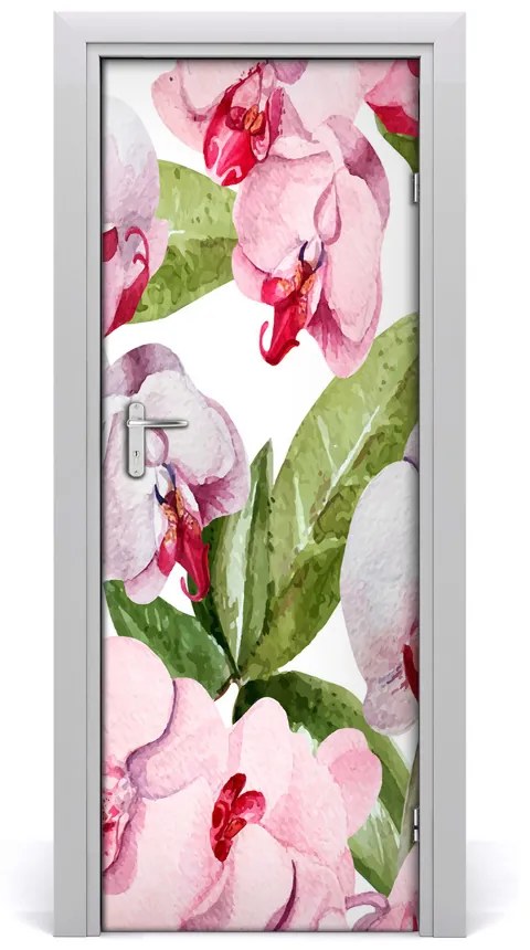 Samolepiace fototapety na dvere orchidea 85x205 cm