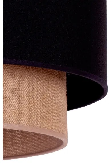 Duolla - Luster na lanku BOHO 1xE27/15W/230V pr. 45 cm čierna/hnedá