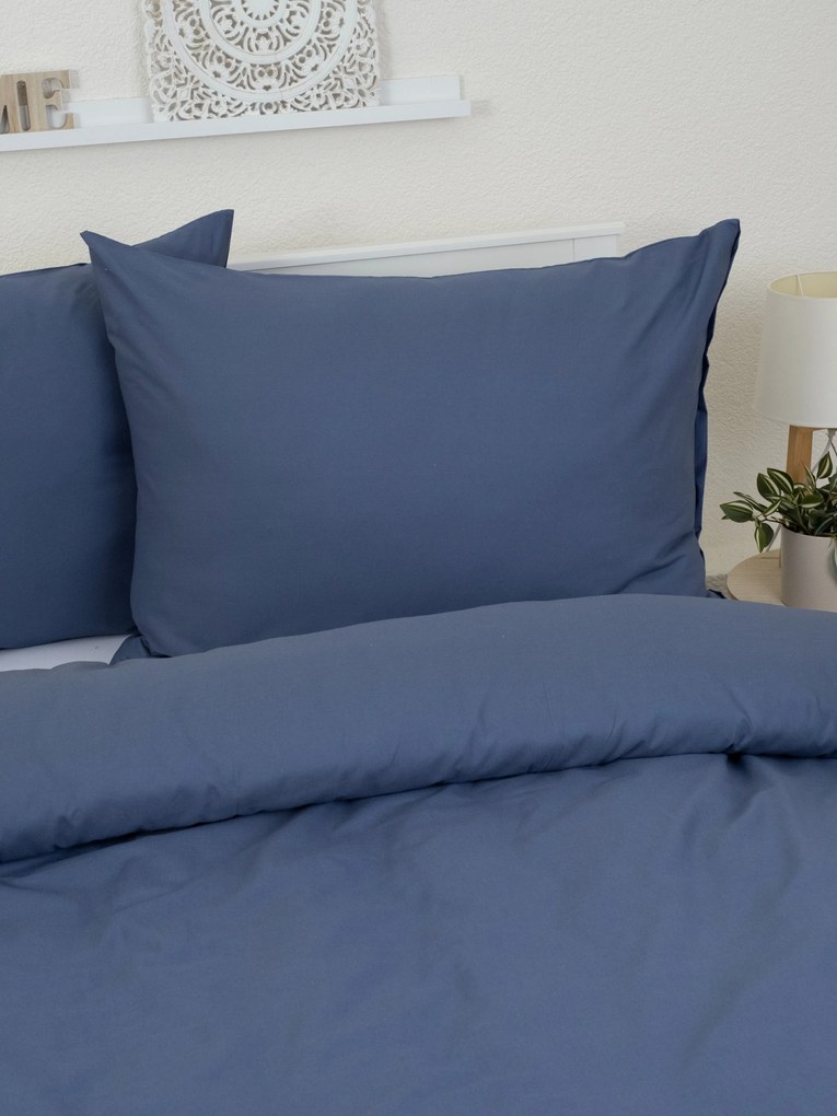 Francúzské bavlnené obliečky Renforcé – Jasmine námornícka modrá