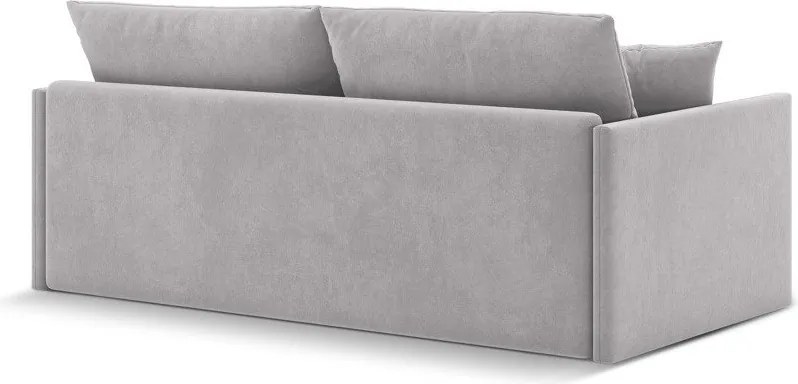 Svetlosivá zamatová rozkladacia pohovka 209 cm Shannon – Cosmopolitan Design