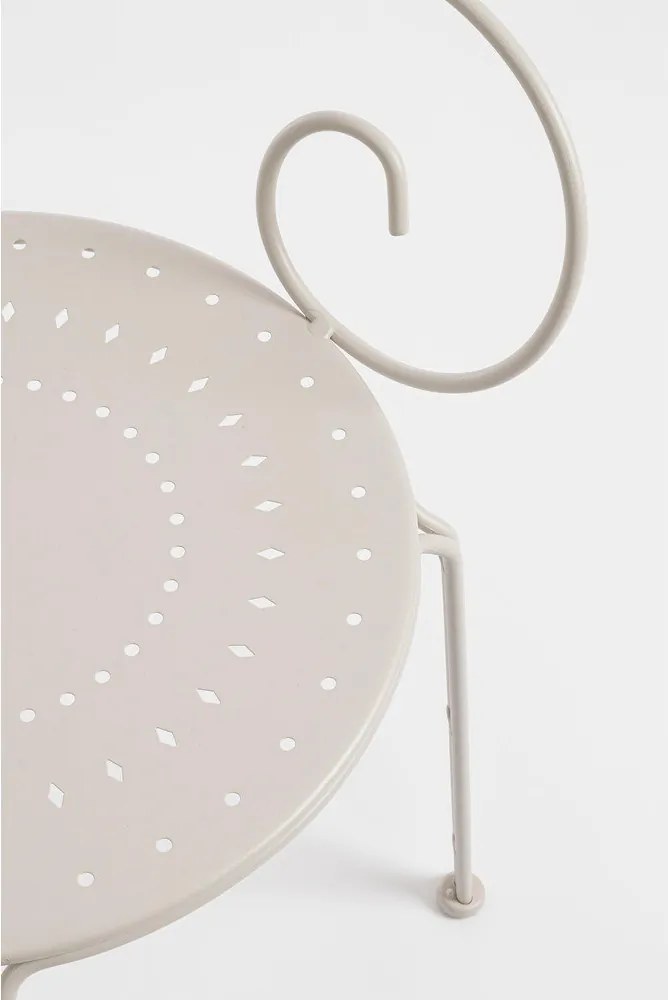 Béžová kovová záhradná stolička Etienne – Bizzotto