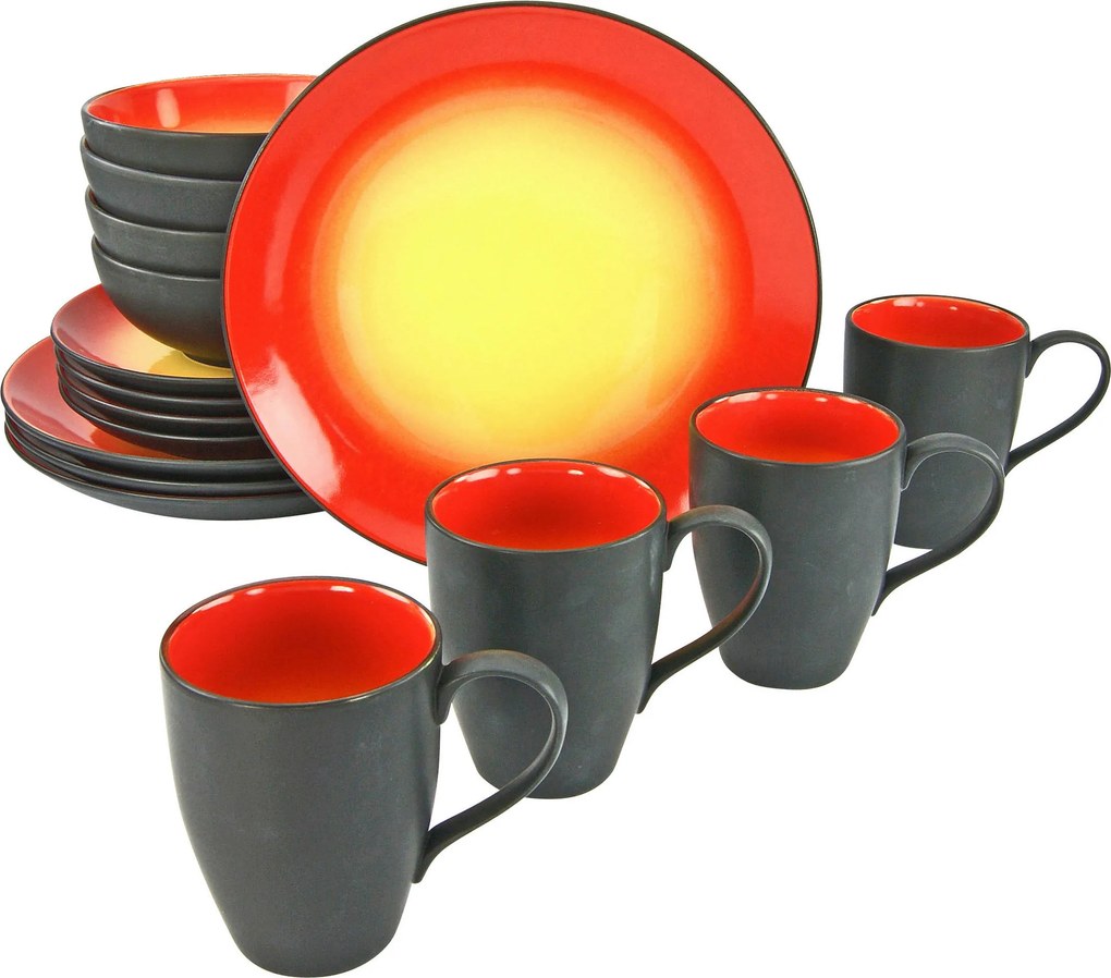 XXXLutz KOMBINOVANÝ SERVIS HOT RED 16-dielne Creatable - Online Only bytové doplnky - 007768092601